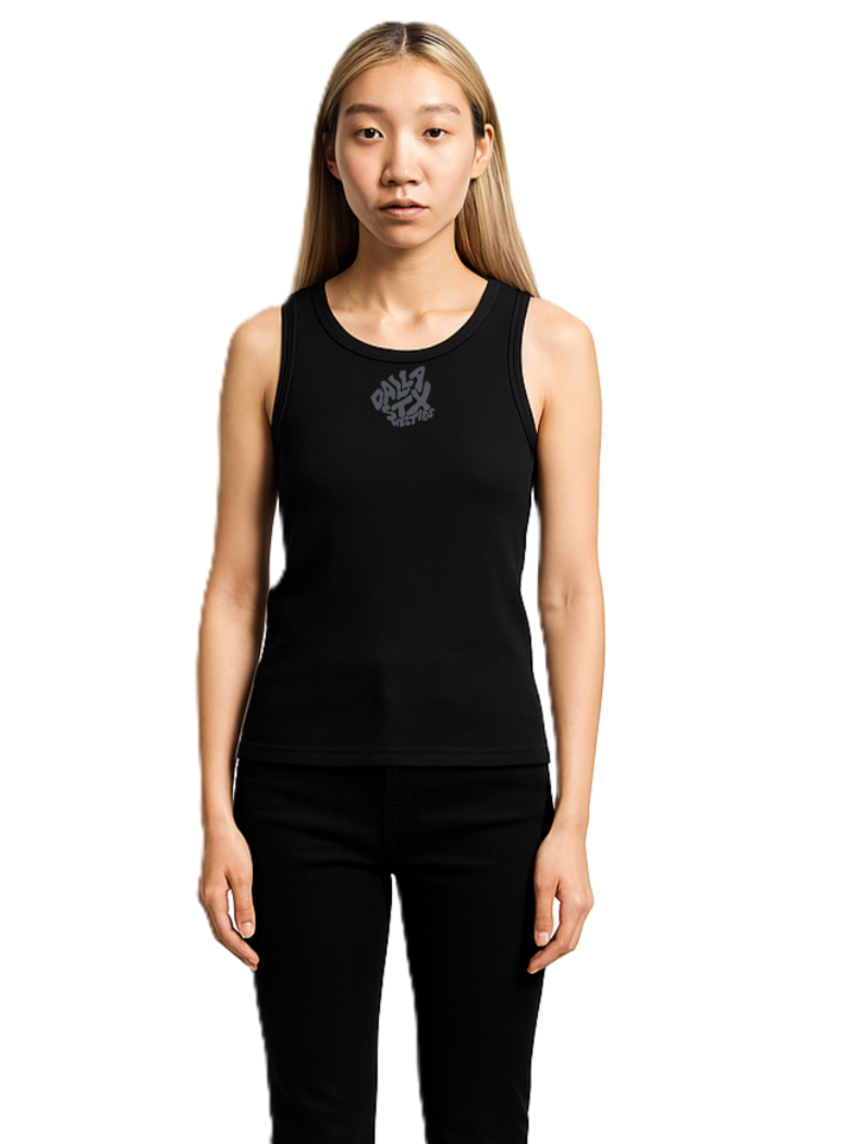 Ribline Organic Tank (Women's) - Black Static