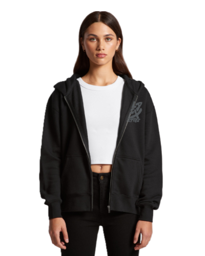 Gravel Saint Zip-Up (Women's) - Black Static