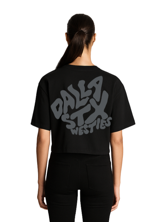Sweet Provocateur Crop - Black Static