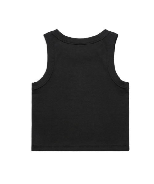 Ribline Organic Crop Tank - Black Static