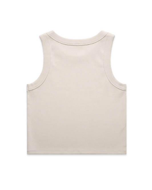 Ribline Organic Crop Tank (Women's) - Bone Signal
