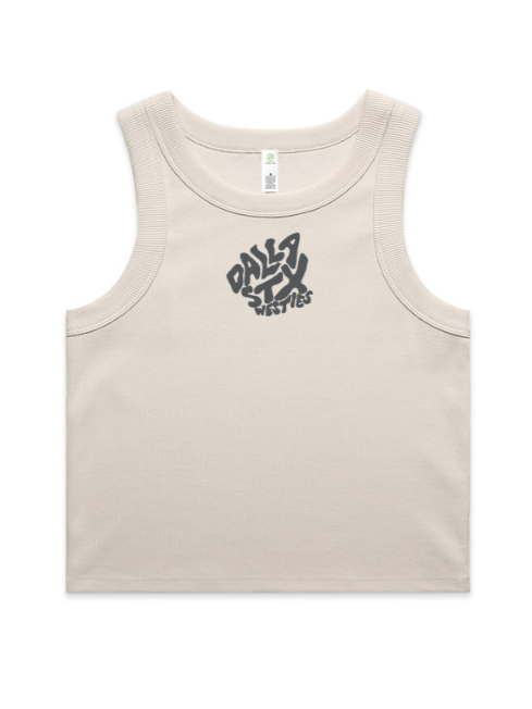 Ribline Organic Crop Tank (Women's) - Bone Signal