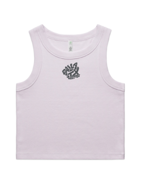 Ribline Organic Tank Cropped - Nocturne Bloom